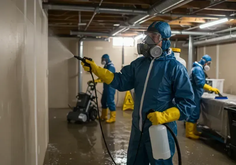 Basement Sanitization and Antimicrobial Treatment process in Lillington, NC